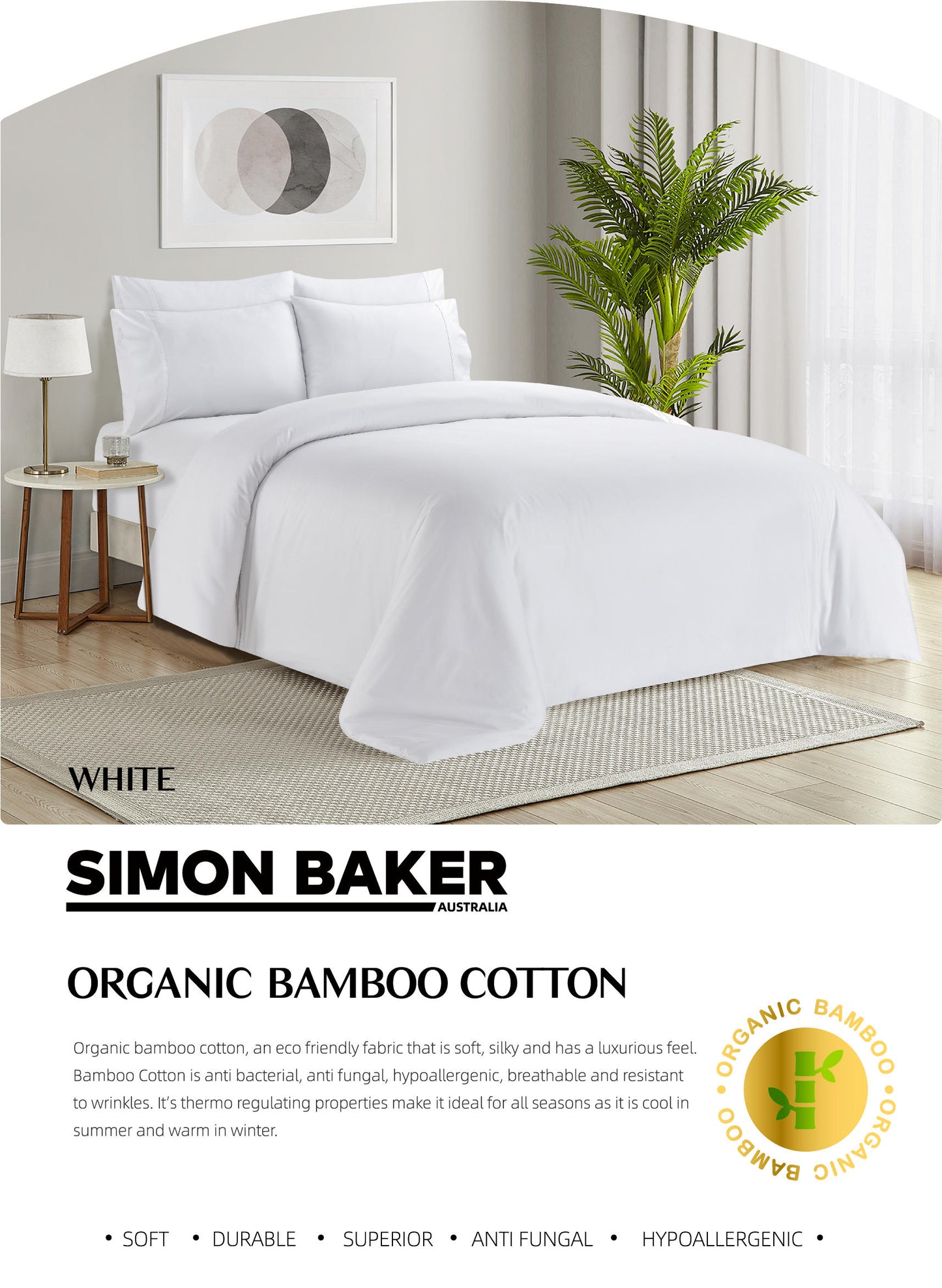 Simon Baker Duvet Cover Sets - Organic Bamboo Cotton