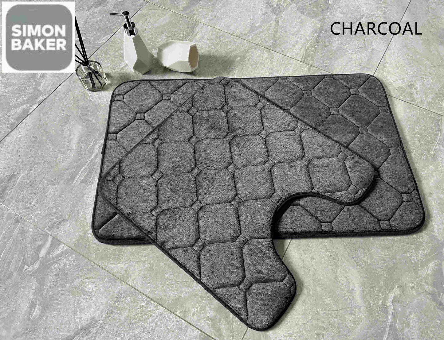 Simon Baker Memory Foam Bath Matt Sets