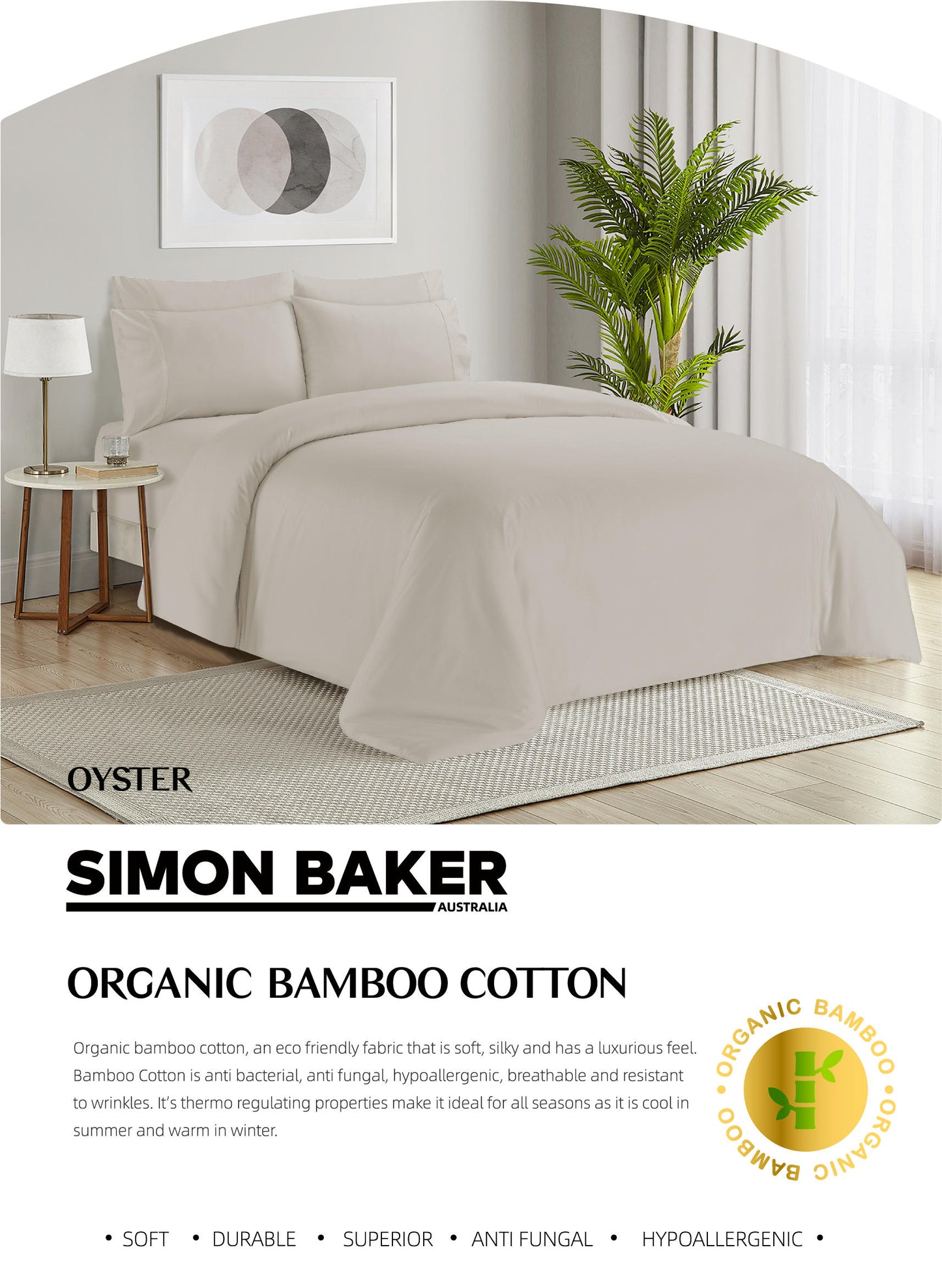 Simon Baker Duvet Cover Sets - Organic Bamboo Cotton