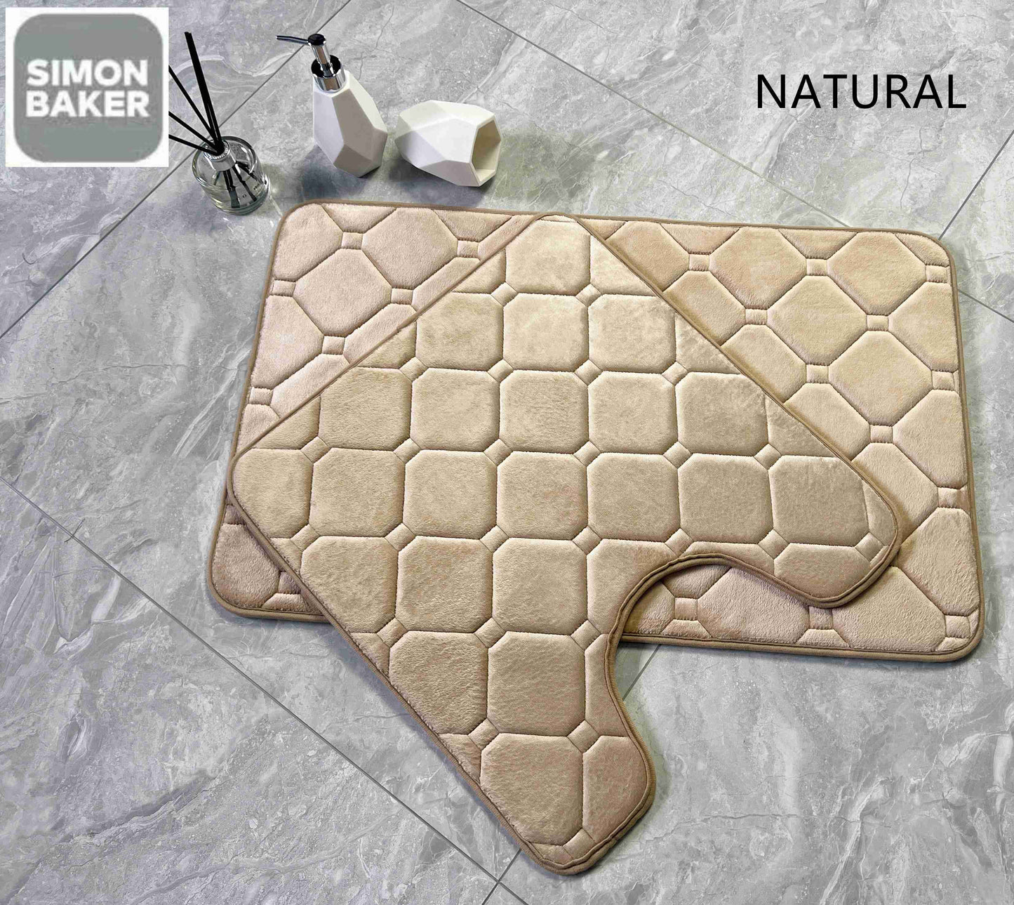 Simon Baker Memory Foam Bath Matt Sets