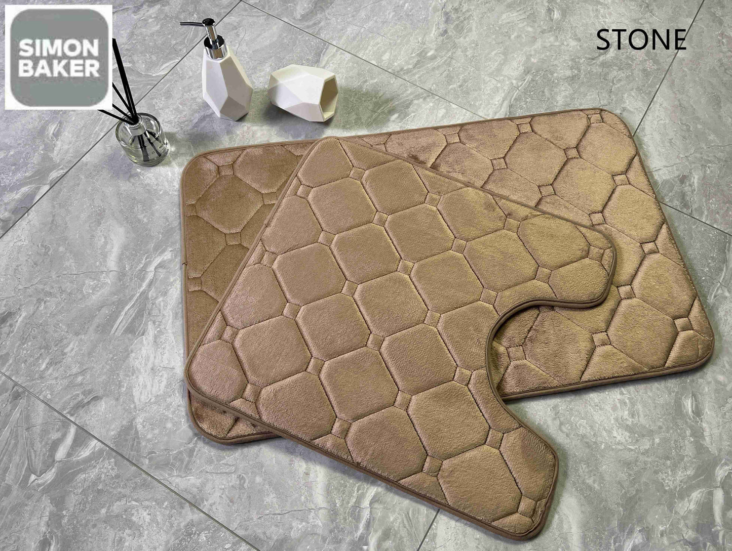 Simon Baker Memory Foam Bath Matt Sets