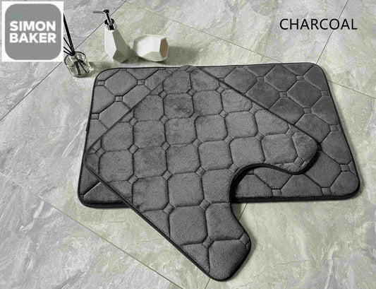 Simon Baker Memory Foam Bath Matt Sets