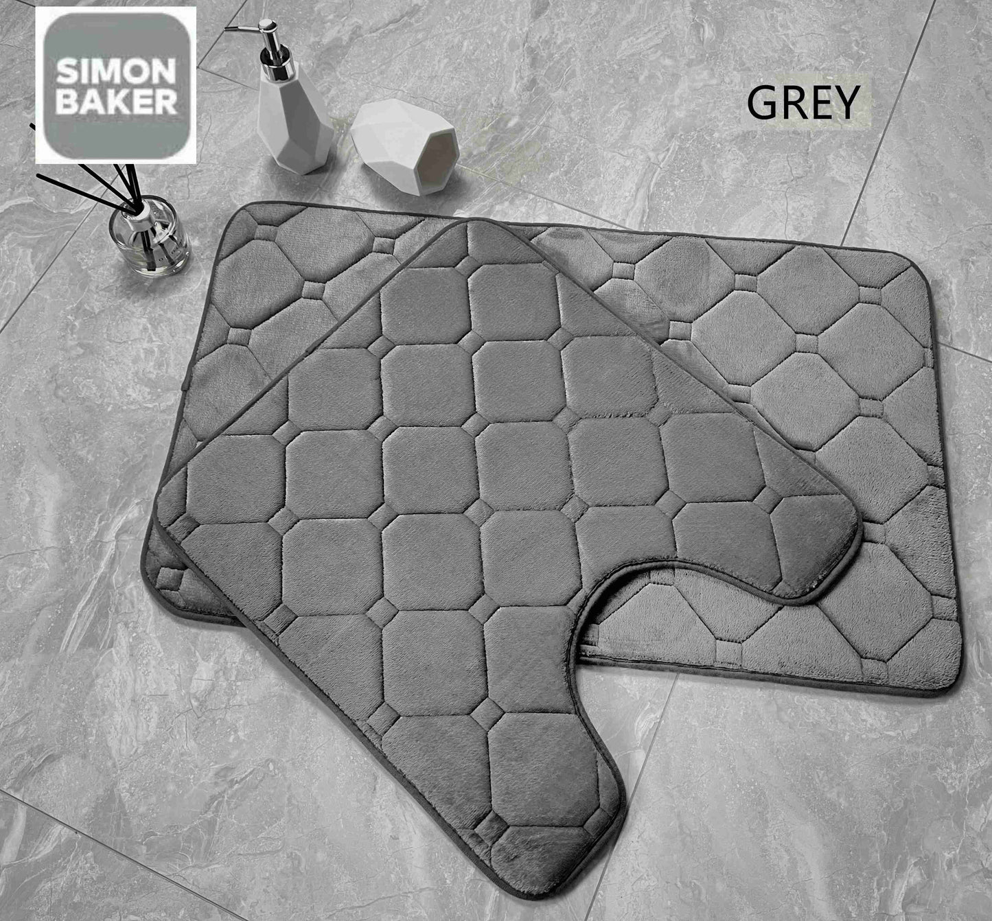 Simon Baker Memory Foam Bath Matt Sets