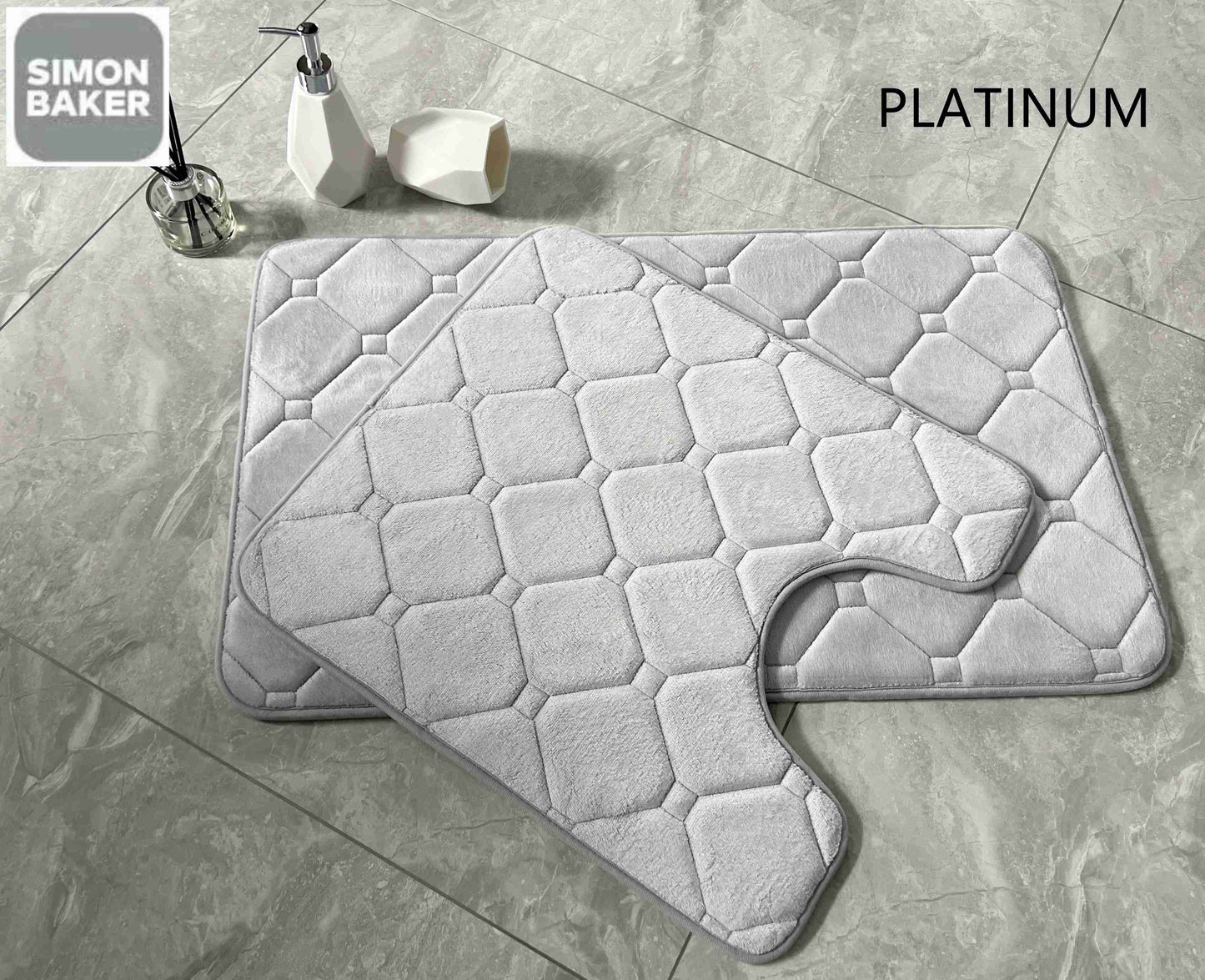 Simon Baker Memory Foam Bath Matt Sets