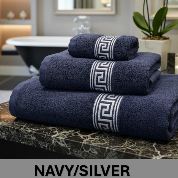 Simon Baker Greek Key Towels 600GSM
