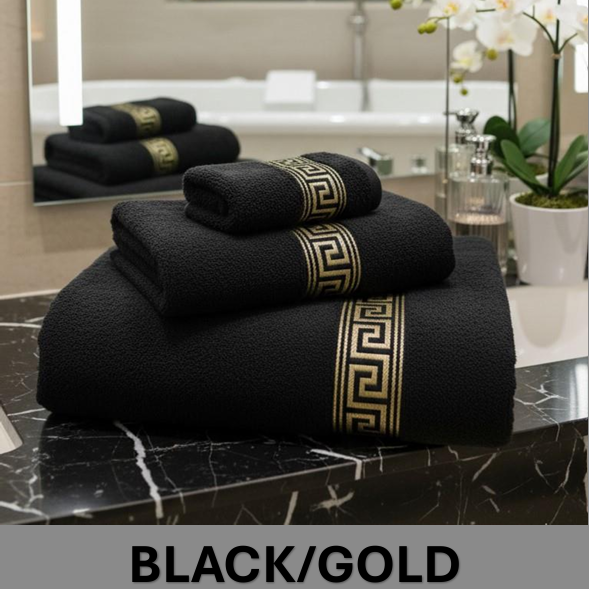 Simon Baker Greek Key Towels 600GSM