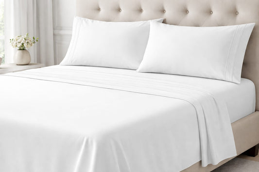 600TC Egyptian Cotton Flat Sheet- Simon Baker