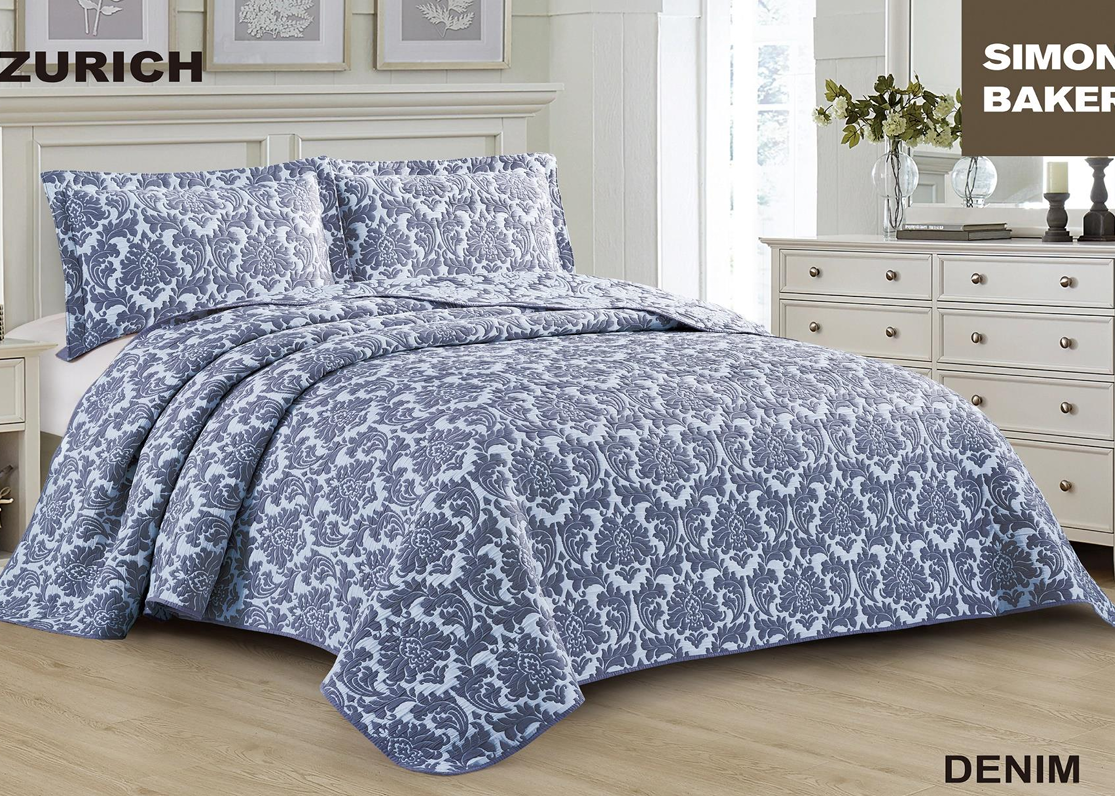 Simon Baker Jacquard Bedspread ZURICH collection