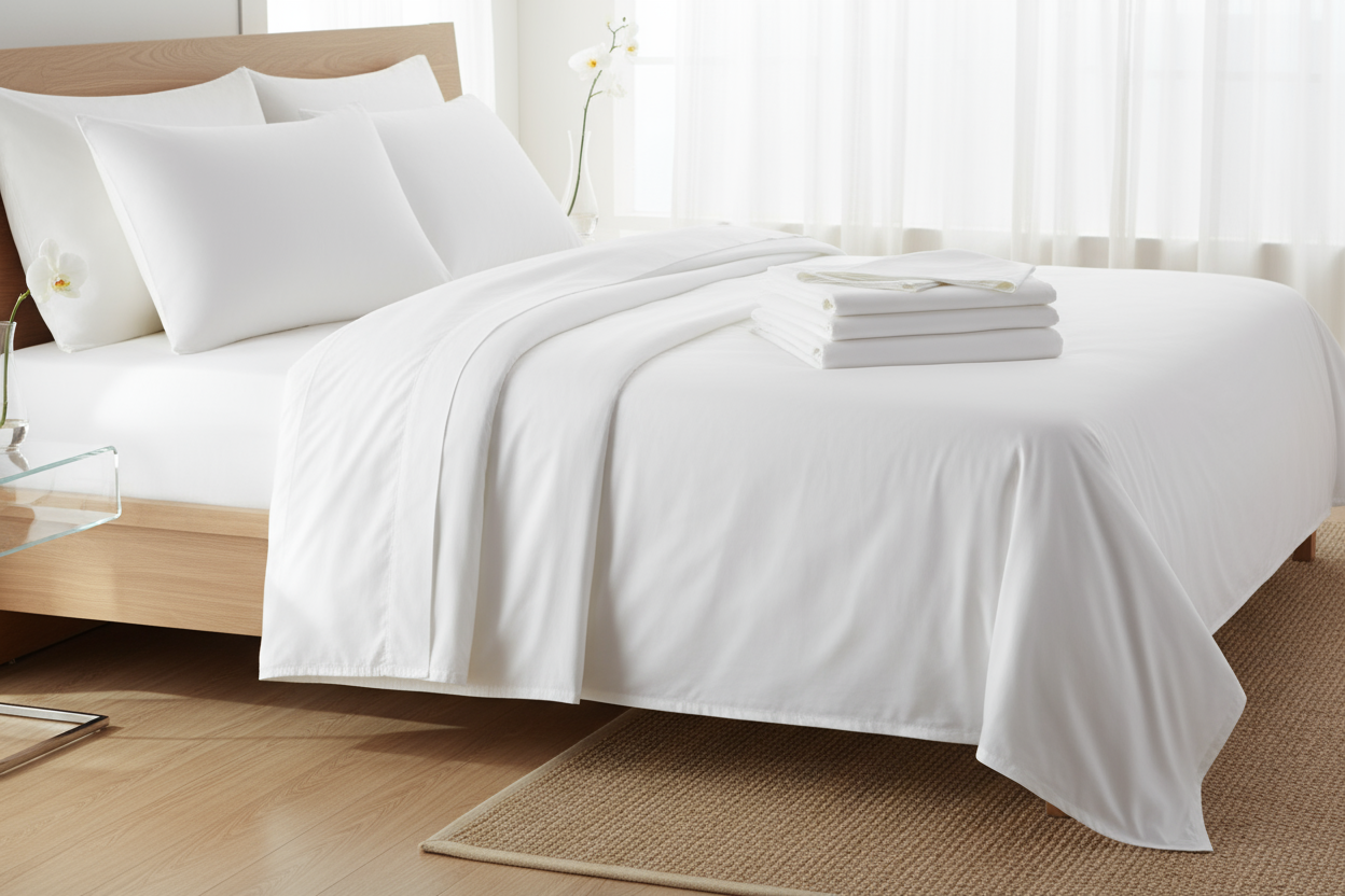 Simon Baker Sheet Sets - Organic Bamboo Cotton white