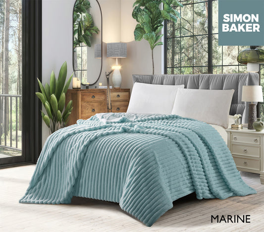 Simon Baker Ribbed Faux Fur Blankets